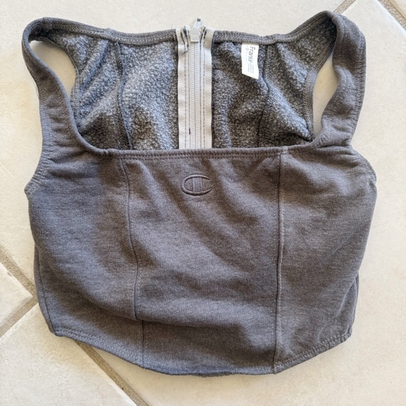 Frankie Collective - Champion Rework Sweatshirt Bustier Top - Picture 3 of 5